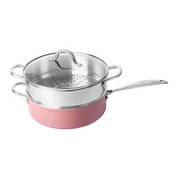 Vantage Iki Rose Gold 28cm Deep Fry Pan with Steamer 