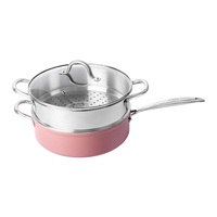 Vantage Iki Rose Gold 28cm Deep Fry Pan with Steamer 